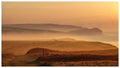 Golden light and sea mist across the rolling Sussex coastline – original landscape photography by Sharon Maskery